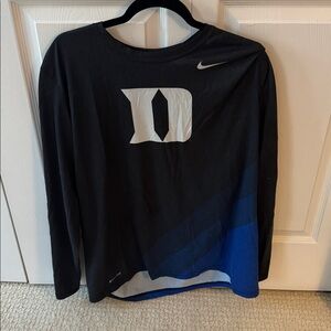 Duke: Nike Black and Blue Graphic Long Sleeve